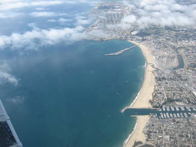 Aerial photo of Santa Cruz Bay