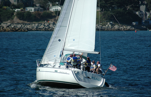 Pelagia under sail