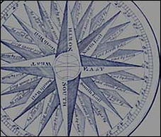 Blue compass