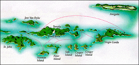 Map of the British Virgin Islands