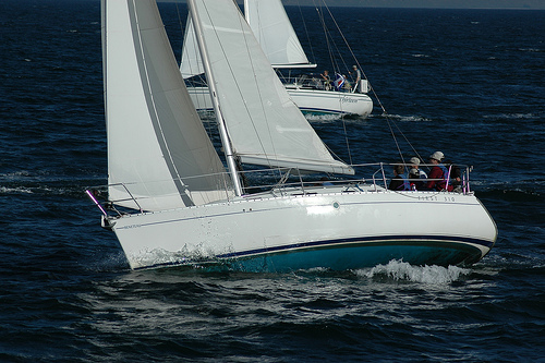 Boats racing